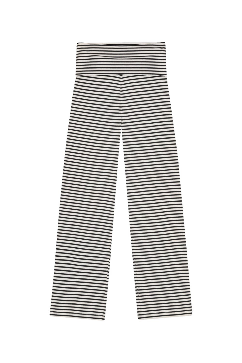 Pure Cotton stripe bukser - ecru/moonless night